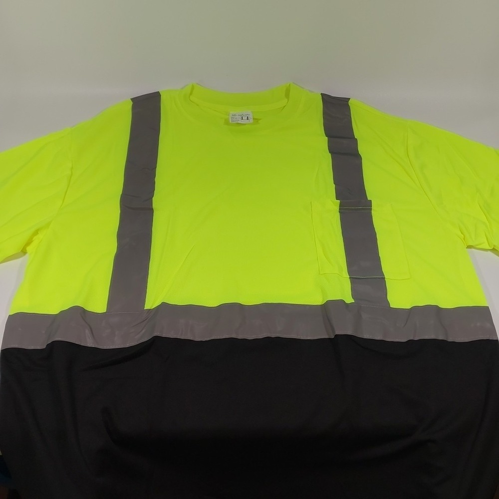High Visibility Class 2 Reflective Road Work Construction Safety‎ T Shirt 6 pack